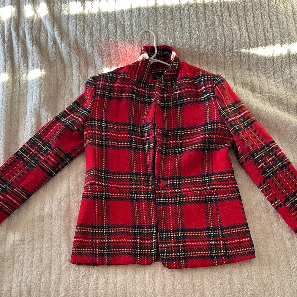 Vici Red Plaid Blazer